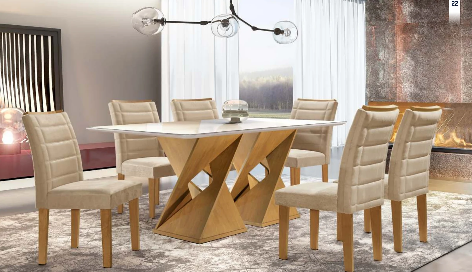 Sala de jantar Canyon · 1,70 × 0,90 m / Florença